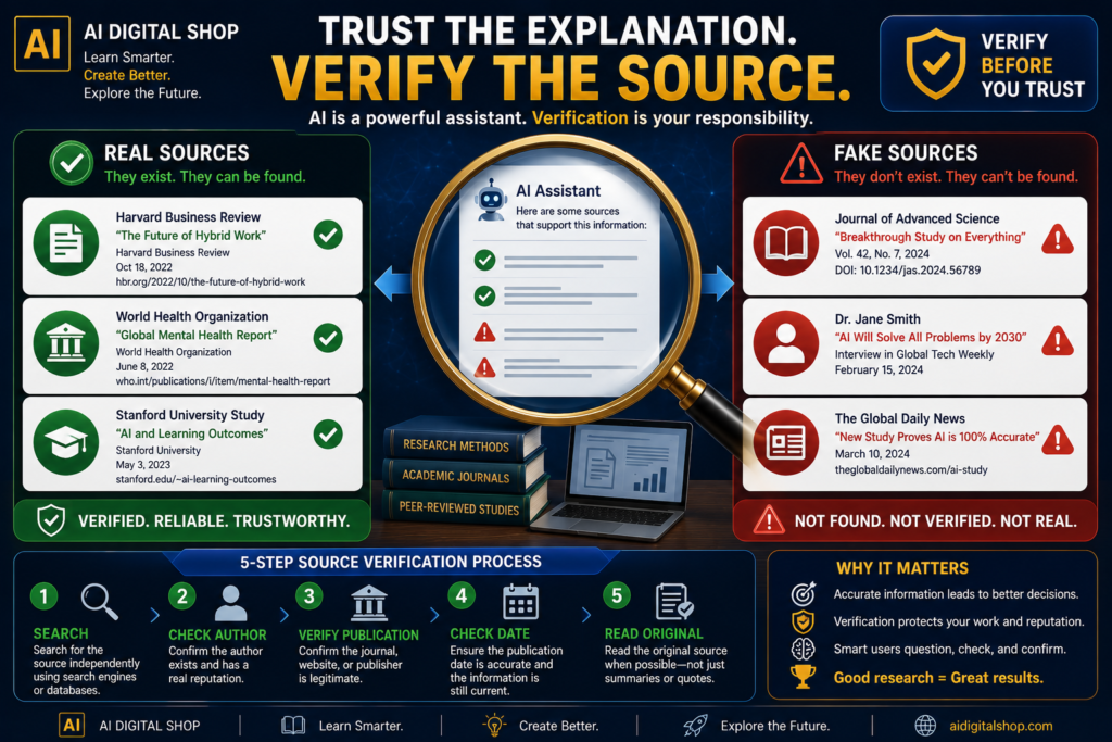 trust the explanation, verify the source