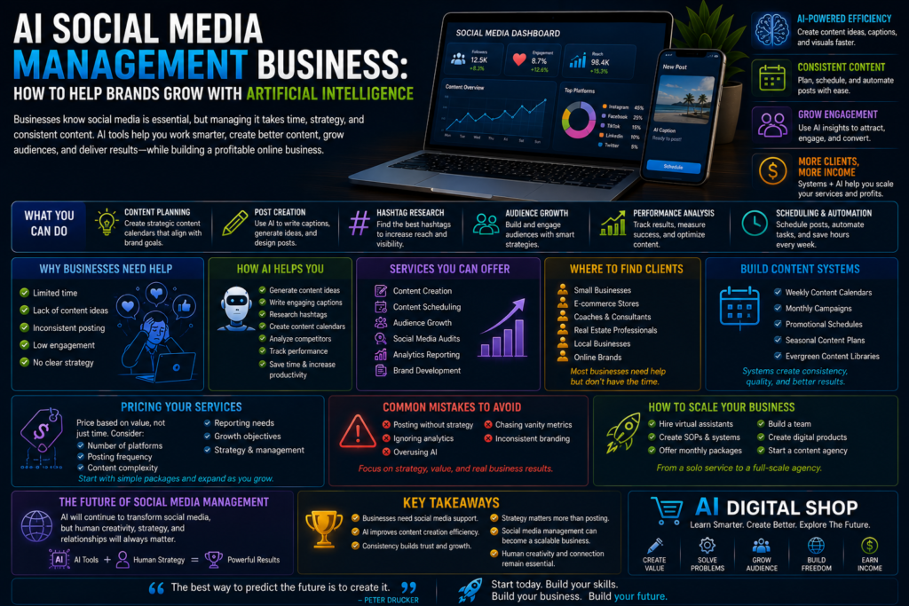 AI social media management business
