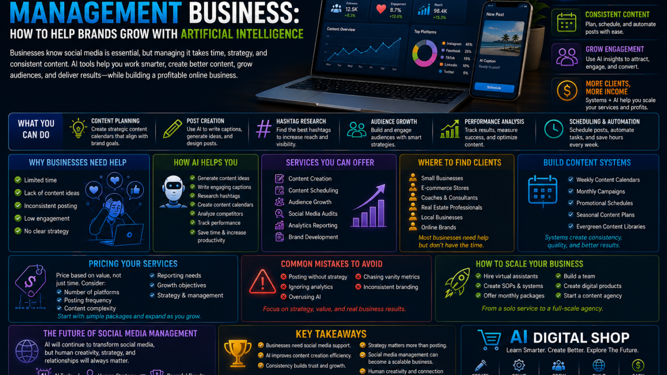 AI social media management business