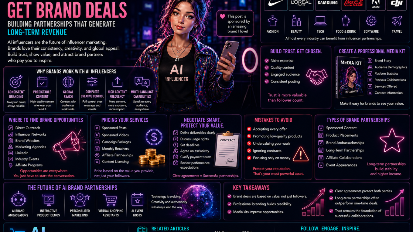 How AI influencers get brand deals