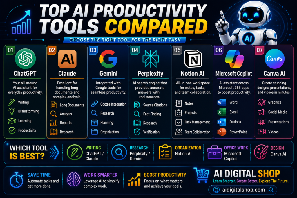 Top AI productivity tools compared