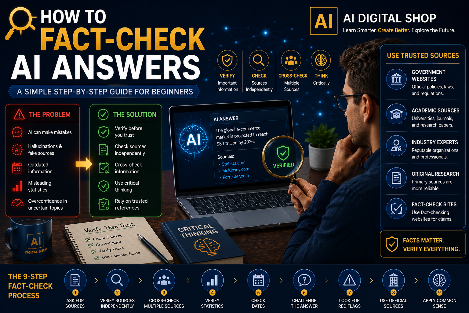 how to fact check AI answers